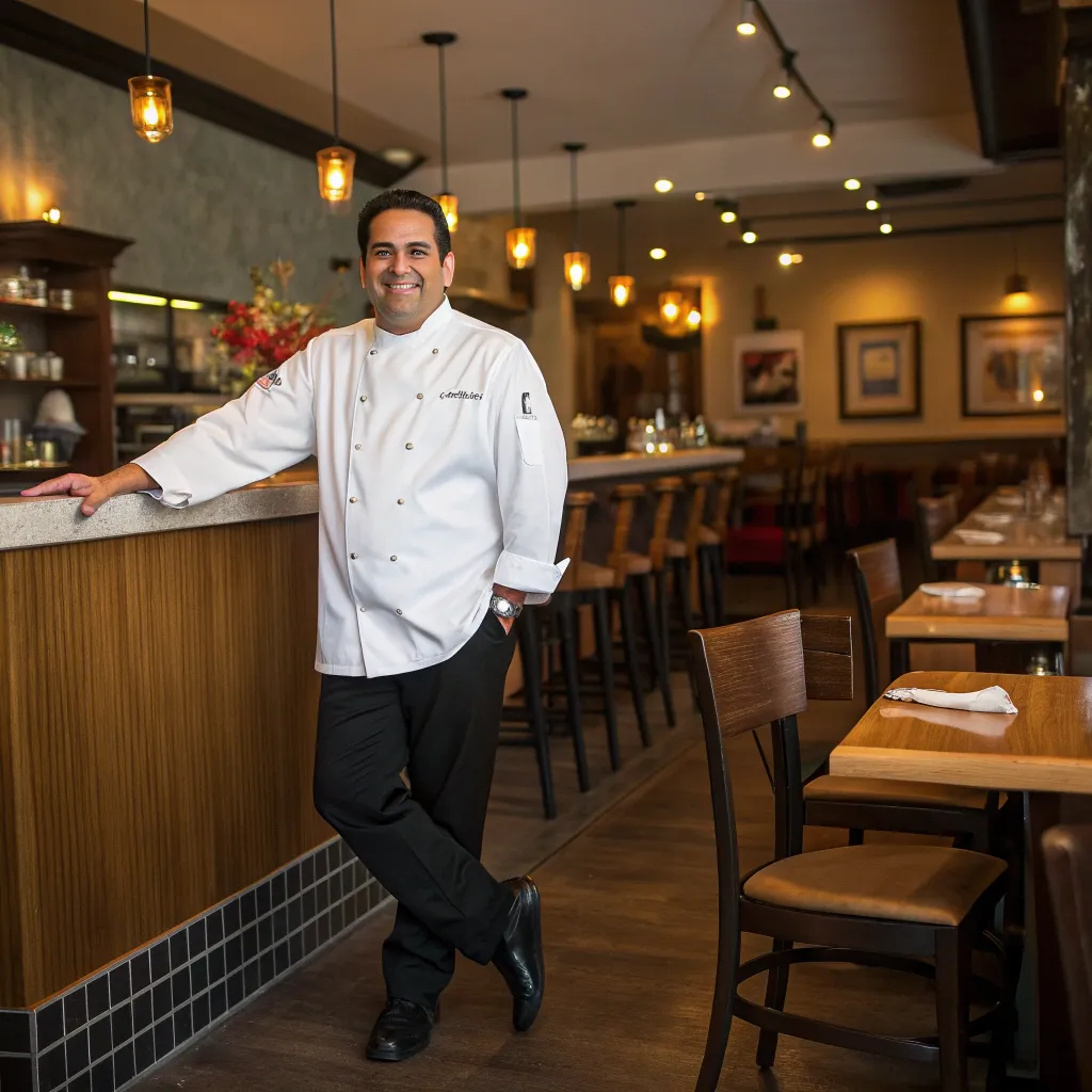 Miguel Torres at his restaurant